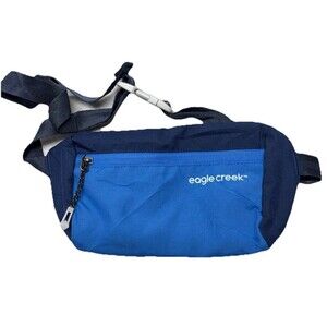 Eagle Creek Stash Waist-Shoulder Bag-With Adjustable Strap Belt Blue Fanny Pack